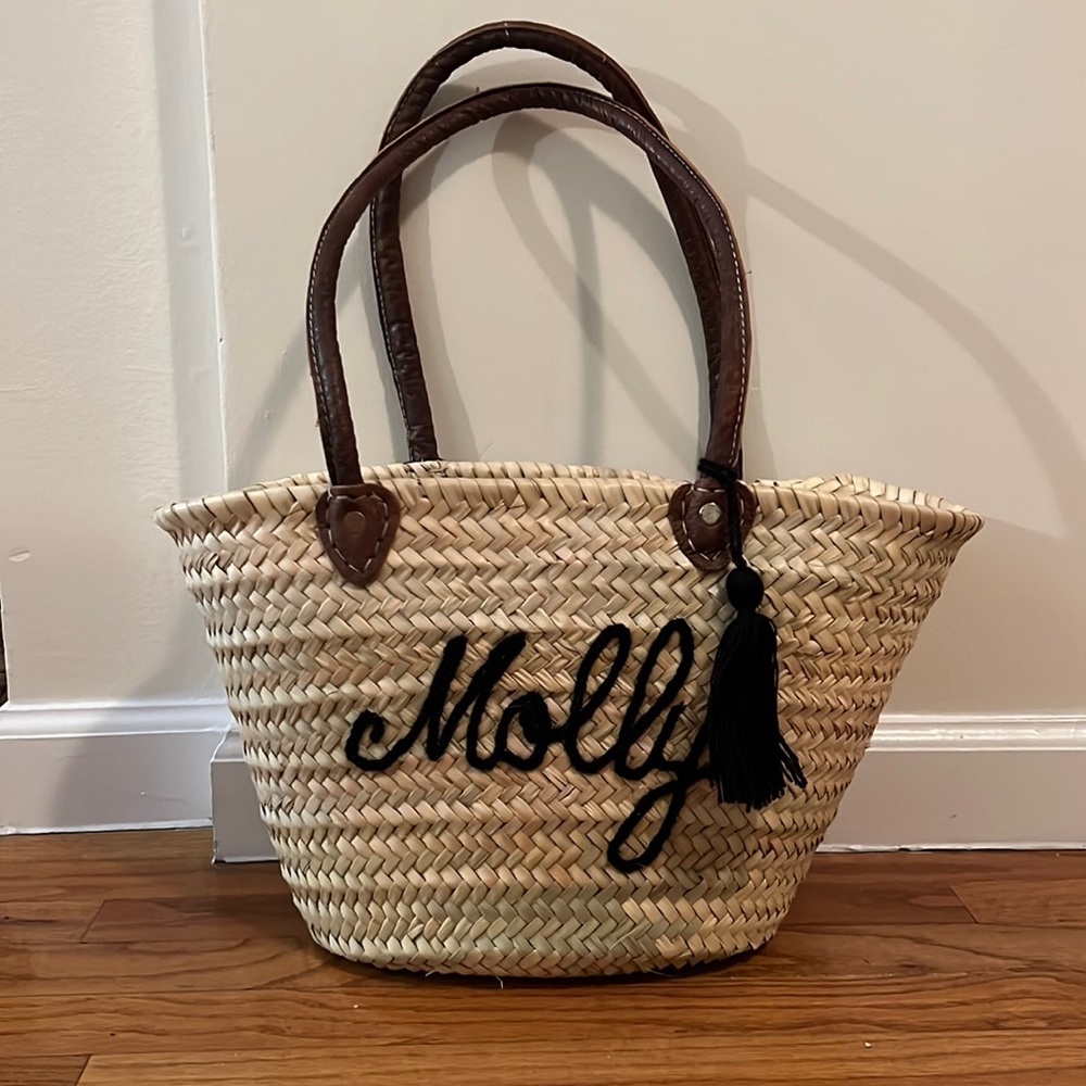 Monogrammed Molly Woven Beach Bag | NEW